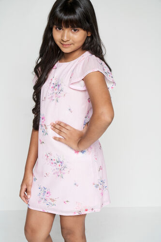 Pink Floral Party Dress, Pink, image 3